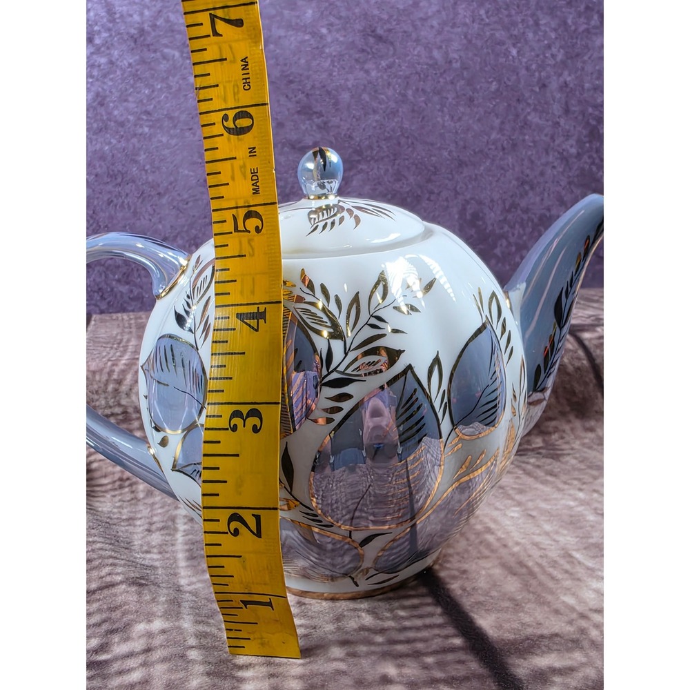 Vintage Imperial Porcelain Moon Teapot LFZ Lomonosov Handpainted 20 fl oz - Picture 9 of 11